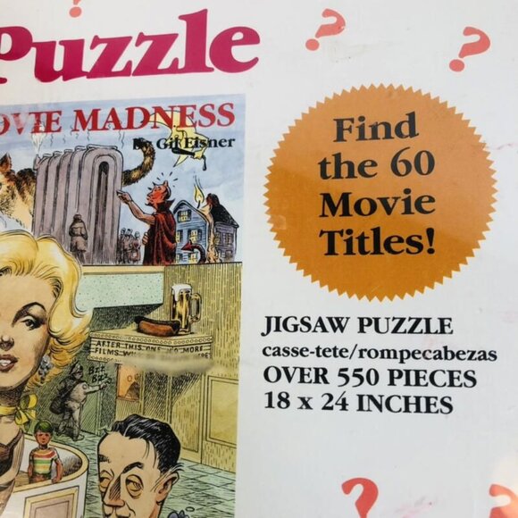 Movie Madness Jigsaw Puzzle By Gil Eisner 550+ Pieces New Sealed - Picture 4 of 5